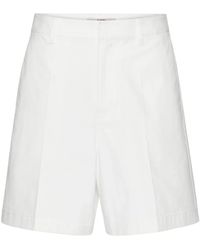 Valentino Garavani - V-Detail Canvas Bermuda Shorts - Lyst