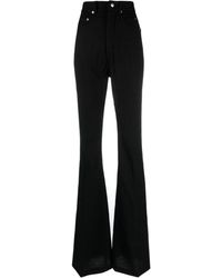 Rick Owens - High-waisted Flared Trousers - Lyst