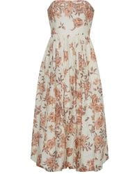 Cara Cara - Anisha Strapless Midi Dress - Lyst