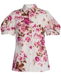 Erdem - Overhemd Met Bloemenprint En Knopen - Lyst