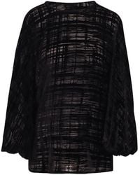 Gianluca Capannolo - Check-Print Balloon-Sleeve Blouse - Lyst