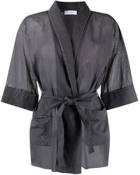 Brunello Cucinelli - Monili-Embellished Cotton Kimono - Lyst