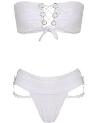 Amir Slama - Lace-Up Trim Bikini Set - Lyst