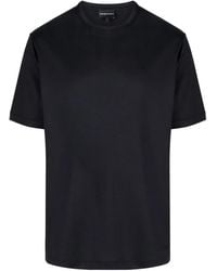 Emporio Armani - Logo-Embroidered Cotton T-Shirt - Lyst