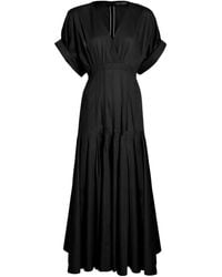 Proenza Schouler - Ciara V-Neck Pleated Maxi Dress - Lyst