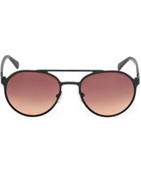 Guess - Double-Bridge Round-Frame Sunglasses - Lyst