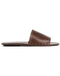 TOTEME - Studded Leather Slides - Lyst