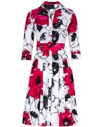 Samantha Sung - Audrey Floral-Print Midi Dress - Lyst
