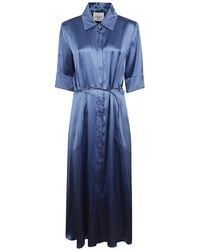 CRI.DA - Collared Belted Midi Dress - Lyst