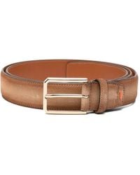 Santoni - Suede Buckle-Fastening Belt - Lyst