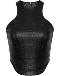 Lika - Top Con Effetto Coccodrillo - Lyst