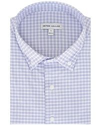 Peter Millar - Checked Pointed-Shirt Shirt - Lyst