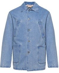 Marni - Denim Shirt Jacket - Lyst