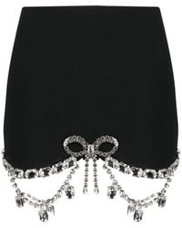 Area - Crystal Bow Mini Skirt - Lyst