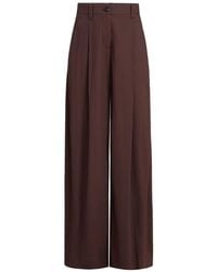 Brunello Cucinelli - Poplin Palazzo Pants - Lyst