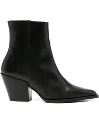 Pedro Miralles - Pointed-Toe Block-Heel Boots - Lyst