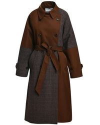 Essentiel Antwerp - Colour-Block Double-Breasted Coat - Lyst