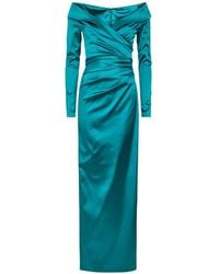 Talbot Runhof - Off-Shoulder Ruched-Detailing Maxi Dress - Lyst