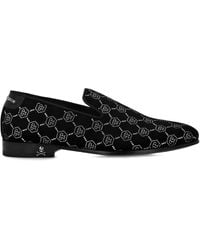 Philipp Plein - Velvet Loafers Strass Monogram - Lyst
