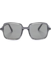 Moncler - Sonnenbrille mit eckigem Gestell - Lyst