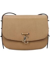 Jimmy Choo - Lizard-Effect Jc Logo Crossbody Bag - Lyst