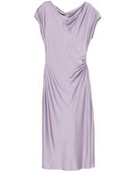 Liu Jo - Draped Cowl Neck Day Dress - Lyst