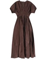 JOSEPH - Nova Pleated V-Neck Maxi Dress - Lyst