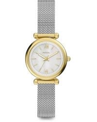Fossil - Carlie Mesh 28Mm Watch - Lyst
