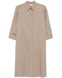 Peserico - Button-Down Shirt Midi Dress - Lyst