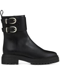 Ba&sh - Coda Buckle-Detail Leather Biker Boots - Lyst