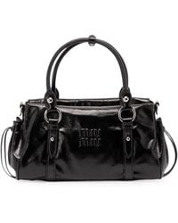 Miu Miu - Glossy -Leather Handbag - Lyst