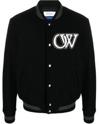 Off-White c/o Virgil Abloh - Varsity Bomber Jacket - Lyst