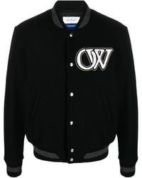 Off-White c/o Virgil Abloh - Varsity Bomber Jacket - Lyst
