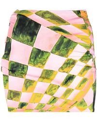 Louisa Ballou - Coastline Abstract-Print Miniskirt - Lyst
