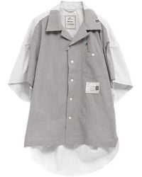 Maison Mihara Yasuhiro - Layered Checked Shirt - Lyst