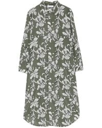 ROSSO35 - Midi-Jurk Met Bloemenprint - Lyst