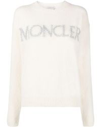Moncler - Pullover mit Intarsien-Logo - Lyst