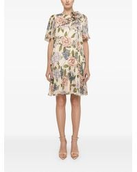 Nissa - Floral-Print Ruffled Mini Dress - Lyst