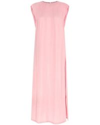 Nude - Round-Neck Sleeveless Dress - Lyst