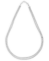 Desmo - Collar Crystal Con Doble Fila - Lyst