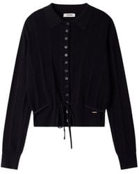 Sandro - Pointelle Knit Cardigan - Lyst