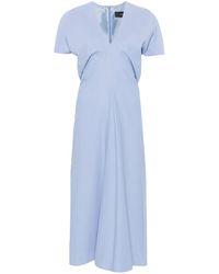 FEDERICA TOSI - Midi-Jurk Met V-Hals - Lyst
