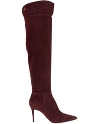 Gianvito Rossi - Botas Jules de ante con tacón de 90 mm y puntera en punta - Lyst
