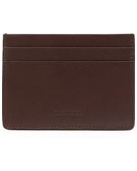 Jil Sander - Debossed-logo Leather Cardholder Brown - Lyst