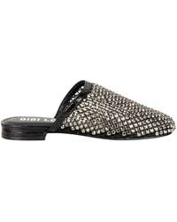 Bibi Lou - Crystal-Embellished Woven Mules - Lyst
