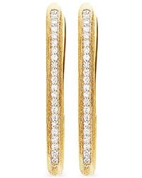 Nanis - 18K Diamond Square Hoop Earrings - Lyst