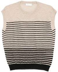 Roberto Collina - Striped Sleeveless Sweater - Lyst