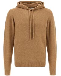 Roberto Collina - Drawstring-Hood Ribbed-Trim Sweater - Lyst
