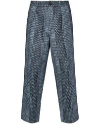 Pierre Louis Mascia - Geometric-Print Cotton Trousers - Lyst