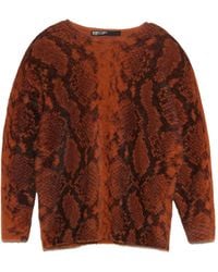 Bimba Y Lola - Long Caramel Snake Fur Sweater - Lyst